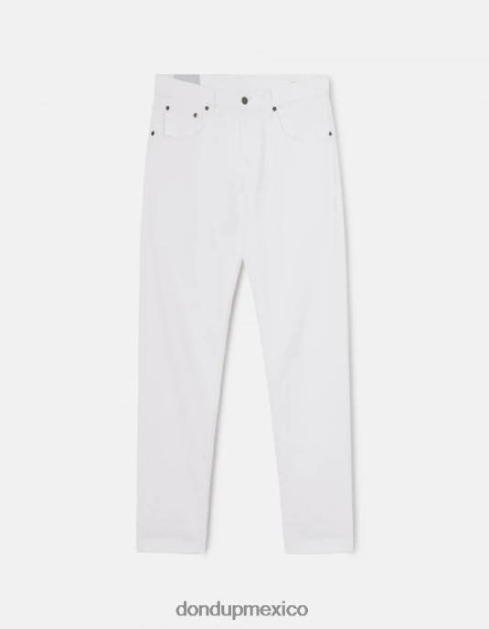 blanco DONDUP hombres Vaqueros dian carrot fit en denim bull elástico vestir D0VXD648