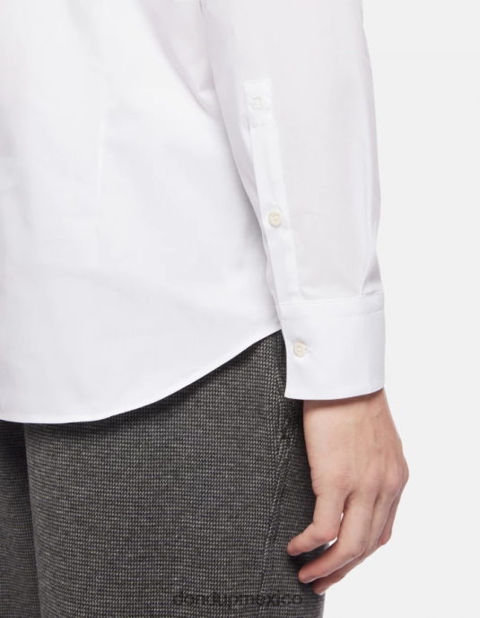 blanco DONDUP hombres camisa de popelina slim vestir D0VXD855