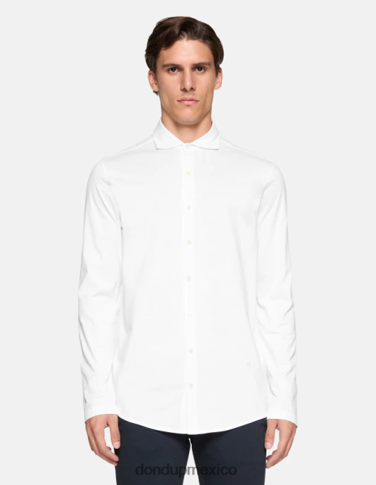 blanco DONDUP hombres camisa de punto regular fit vestir D0VXD849