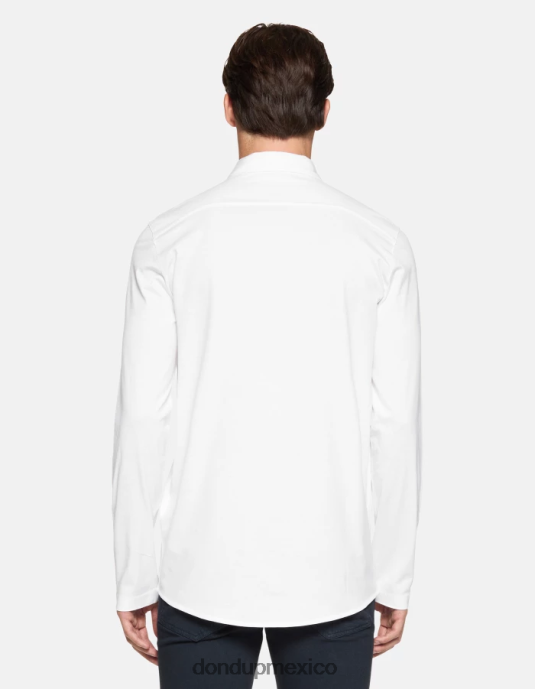 blanco DONDUP hombres camisa de punto regular fit vestir D0VXD849