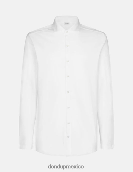 blanco DONDUP hombres camisa de punto regular fit vestir D0VXD849