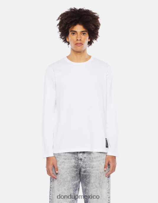 blanco DONDUP hombres camiseta de punto regular fit vestir D0VXD816