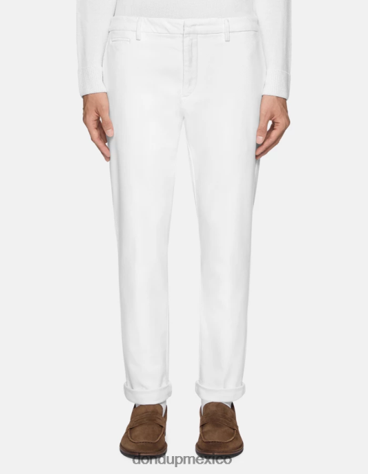 blanco DONDUP hombres pantalones joe carrot fit de algodón vestir D0VXD749