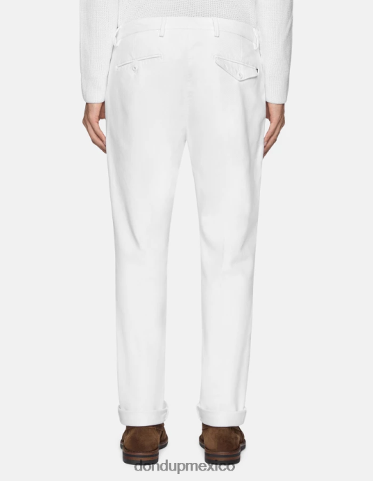 blanco DONDUP hombres pantalones joe carrot fit de algodón vestir D0VXD749