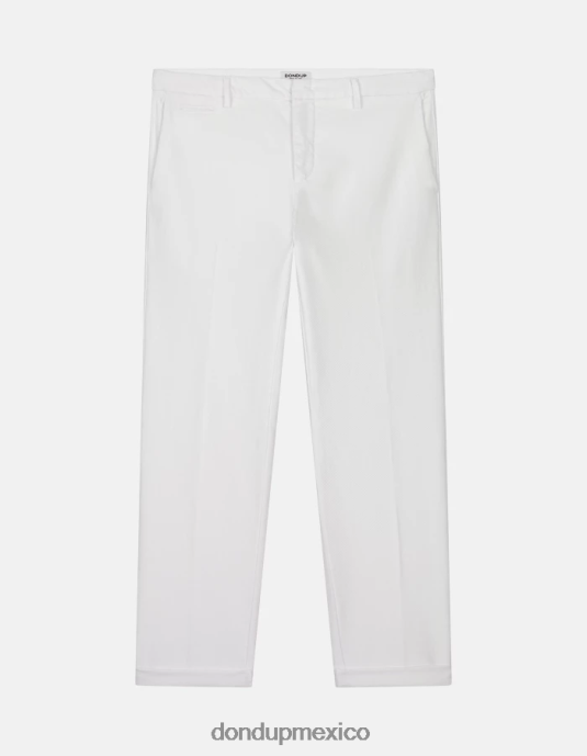 blanco DONDUP hombres pantalones joe carrot fit de algodón vestir D0VXD749