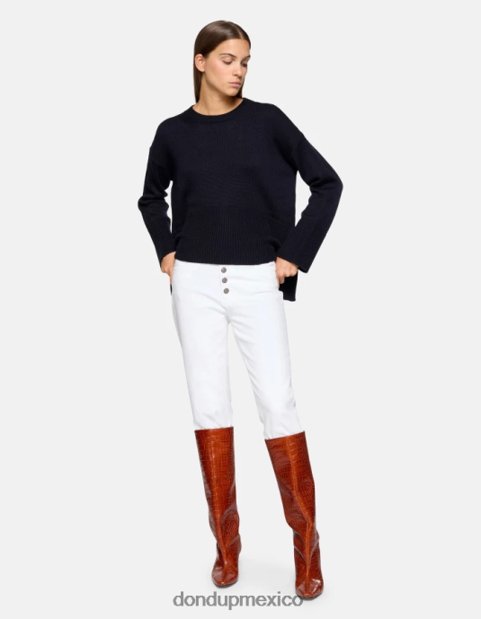 blanco DONDUP mujer Vaqueros Koons de denim elástico con corte holgado vestir D0VXD31