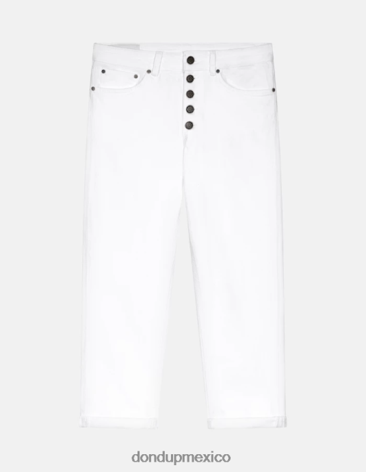blanco DONDUP mujer Vaqueros Koons de denim elástico con corte holgado vestir D0VXD31