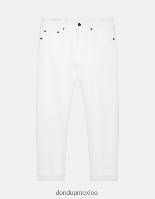 blanco DONDUP mujer Vaqueros Mila carrot fit en denim bull elástico vestir D0VXD51