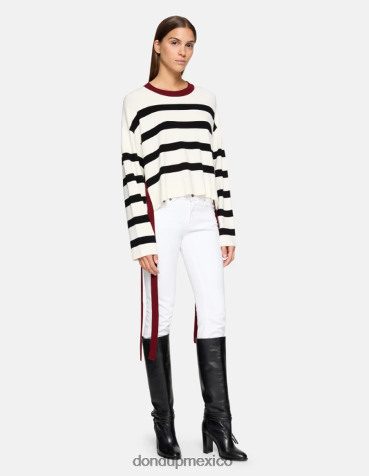 blanco DONDUP mujer Vaqueros Monroe ajustados en denim elástico Bull vestir D0VXD24
