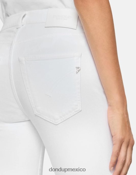 blanco DONDUP mujer Vaqueros slim fit Daila en denim elástico Bull vestir D0VXD2