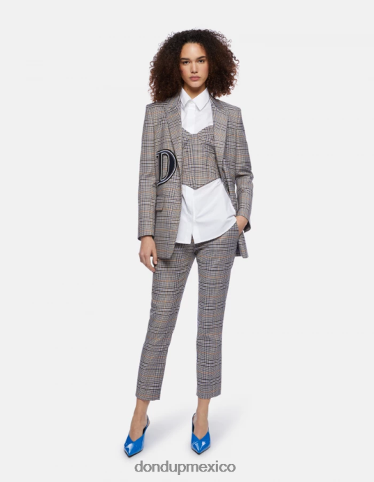 blanco DONDUP mujer camisa de popelina oversize vestir D0VXD243