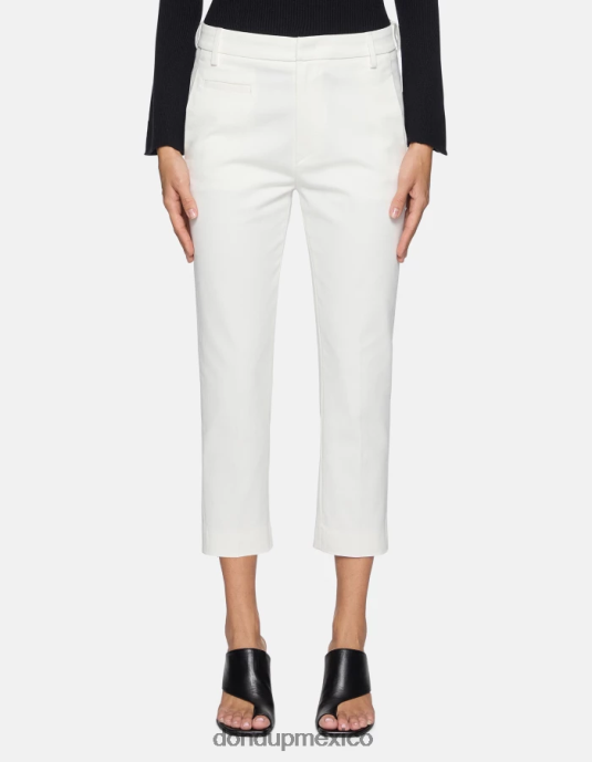 blanco DONDUP mujer pantalones carrot fit de algodón ariel vestir D0VXD202