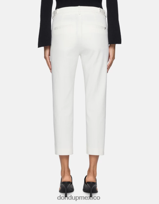 blanco DONDUP mujer pantalones carrot fit de algodón ariel vestir D0VXD202