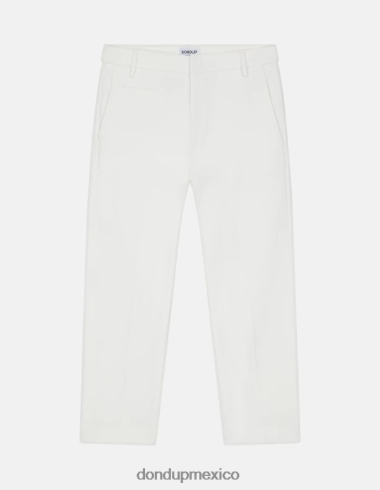 blanco DONDUP mujer pantalones carrot fit de algodón ariel vestir D0VXD202