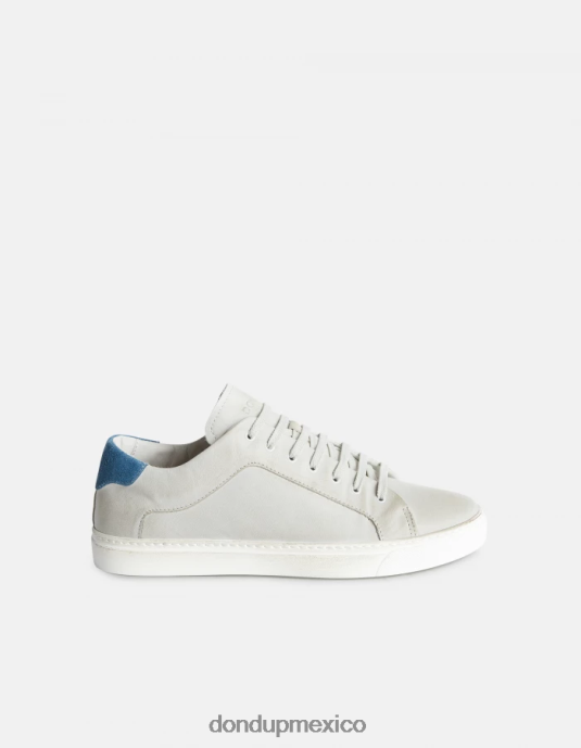 blanco y azul DONDUP hombres zapatillas de cuero envejecido calzado D0VXD982