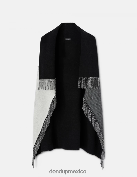 blanco y crema DONDUP mujer capa de lana accesorios D0VXD504