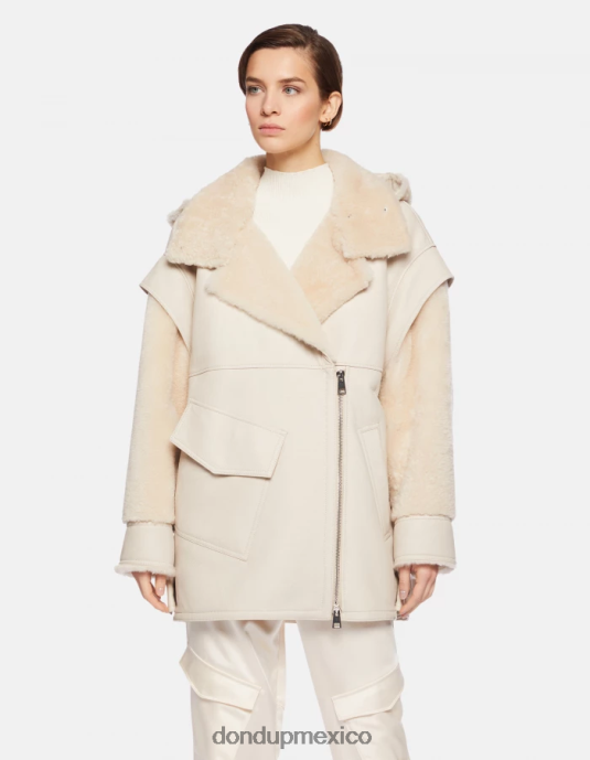burro DONDUP mujer abrigo oversize de piel de oveja vestir D0VXD362