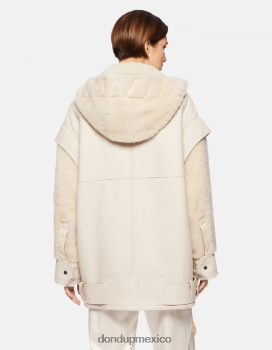 burro DONDUP mujer abrigo oversize de piel de oveja vestir D0VXD362