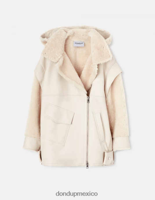 burro DONDUP mujer abrigo oversize de piel de oveja vestir D0VXD362