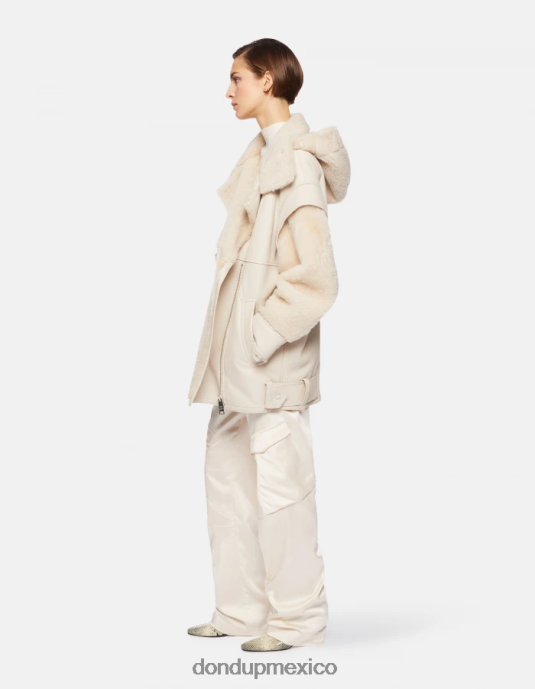burro DONDUP mujer abrigo oversize de piel de oveja vestir D0VXD362