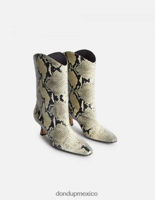 burro DONDUP mujer botas de piel con efecto estampado de pitón calzado D0VXD466