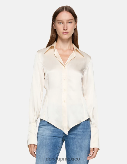 burro DONDUP mujer camisa ajustada de satén vestir D0VXD253
