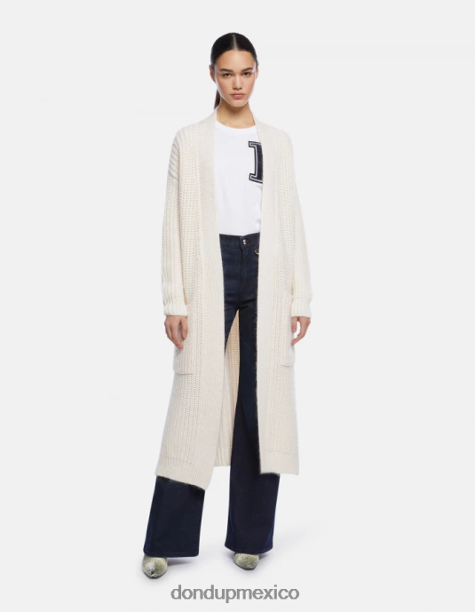 burro DONDUP mujer cárdigan regular fit de lana vestir D0VXD322