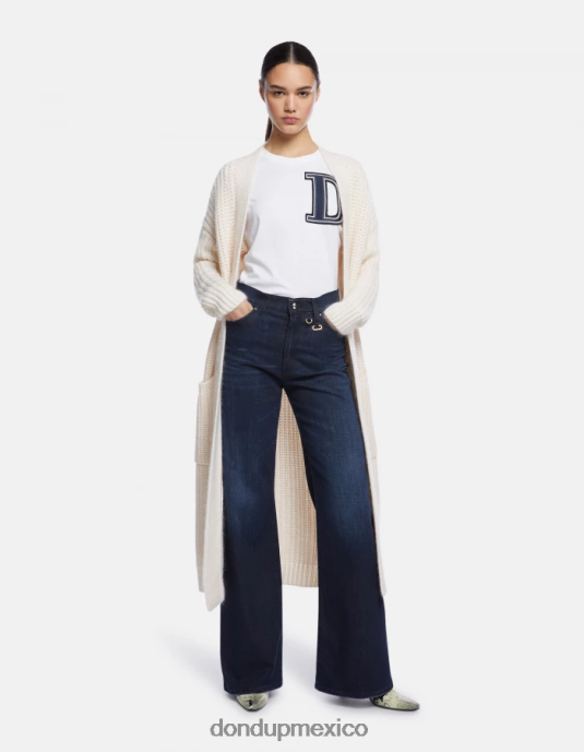 burro DONDUP mujer cárdigan regular fit de lana vestir D0VXD323