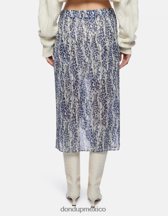 burro DONDUP mujer falda midi de georgette vestir D0VXD401