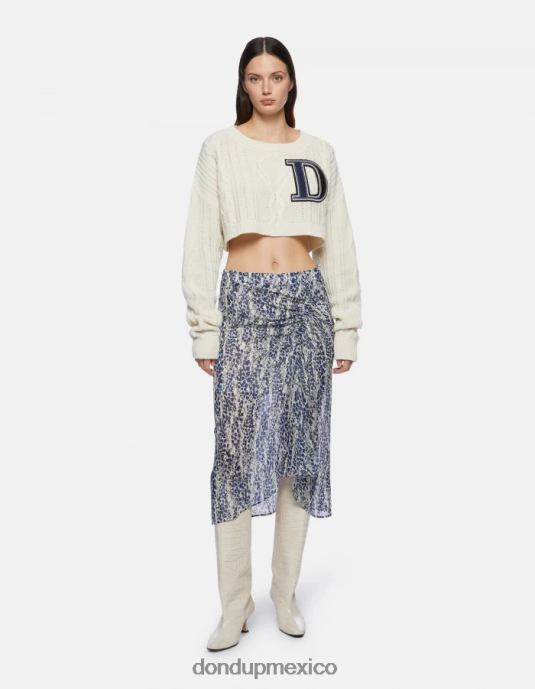 burro DONDUP mujer falda midi de georgette vestir D0VXD401