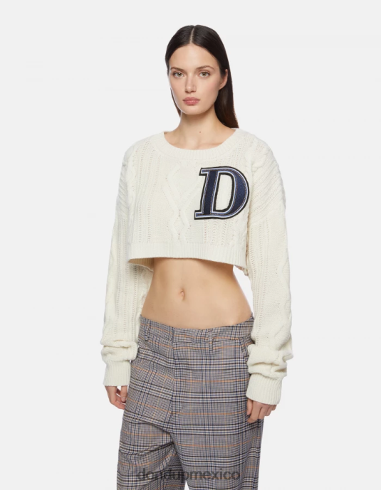burro DONDUP mujer jersey de lana con cuello redondo vestir D0VXD326