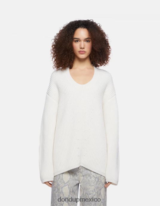 burro DONDUP mujer jersey de lana con cuello redondo vestir D0VXD335