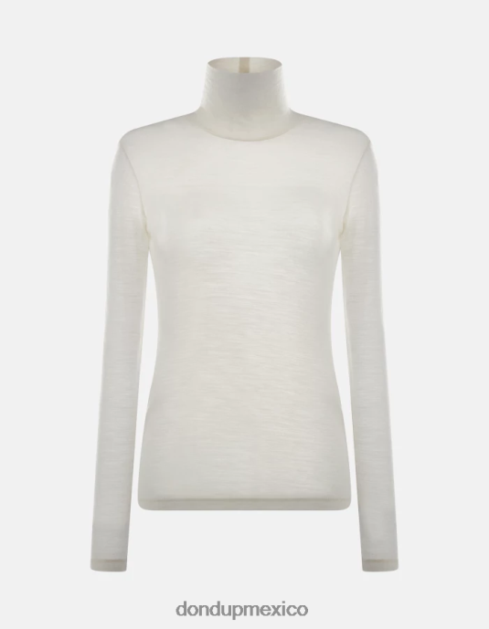 burro DONDUP mujer jersey de lana slim fit con cuello tipo polo vestir D0VXD435