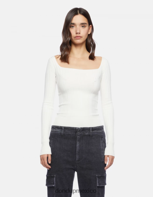 burro DONDUP mujer jersey de viscosa con cuello redondo vestir D0VXD300