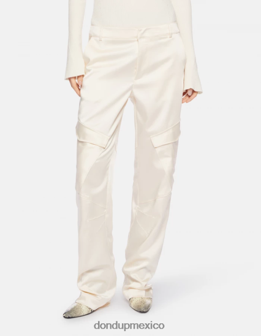 burro DONDUP mujer pantalones camila holgados de satén vestir D0VXD198