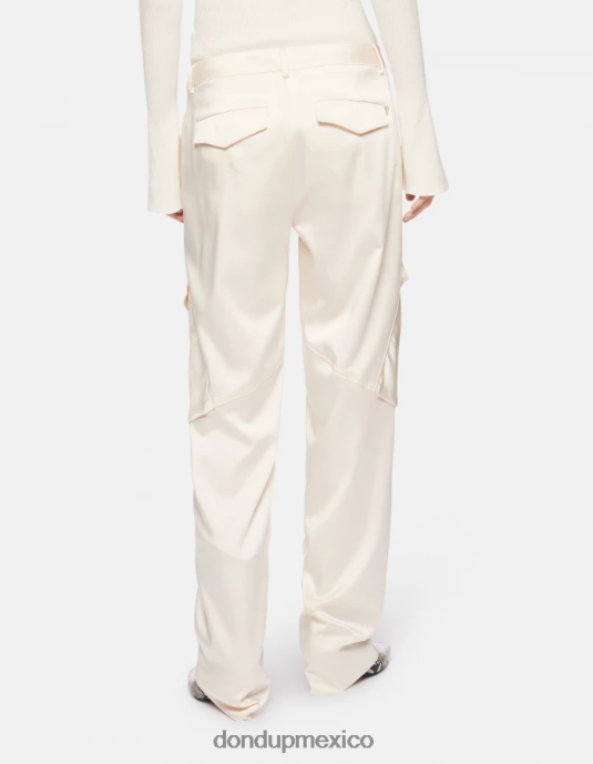 burro DONDUP mujer pantalones camila holgados de satén vestir D0VXD198