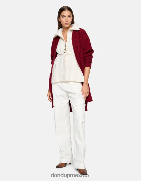 burro DONDUP mujer pantalones camila holgados de terciopelo vestir D0VXD209