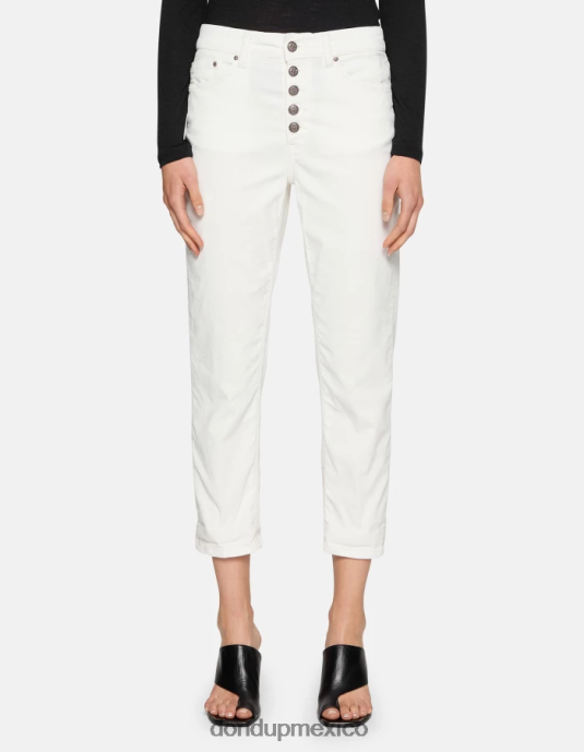 burro DONDUP mujer pantalones holgados de terciopelo koons vestir D0VXD71