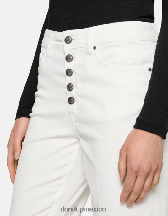 burro DONDUP mujer pantalones holgados de terciopelo koons vestir D0VXD71