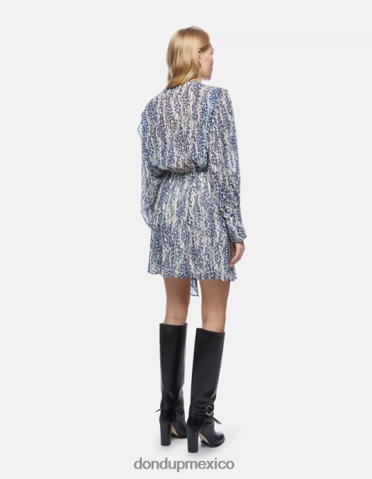 burro DONDUP mujer vestido corto de georgette vestir D0VXD289