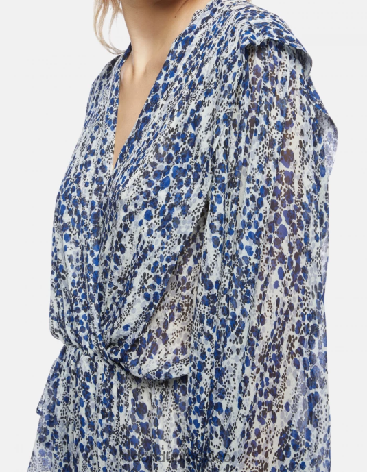 burro DONDUP mujer vestido corto de georgette vestir D0VXD289
