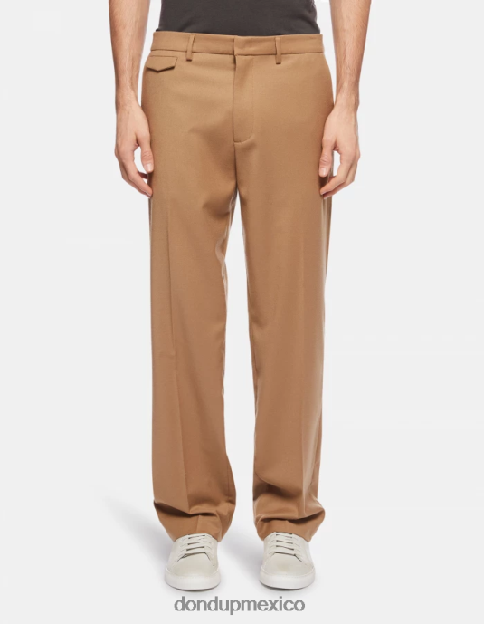 camello DONDUP hombres pantalones louis holgados de franela vestir D0VXD681