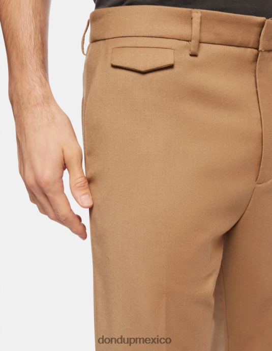 camello DONDUP hombres pantalones louis holgados de franela vestir D0VXD681