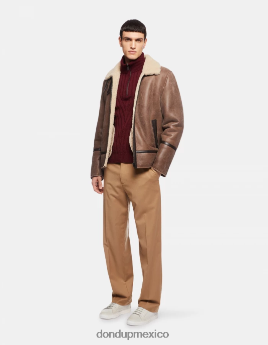 camello DONDUP hombres pantalones louis holgados de franela vestir D0VXD681