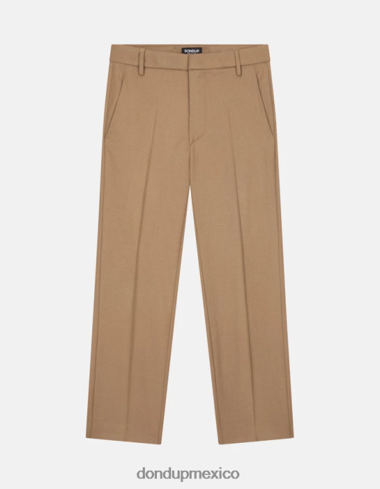 camello DONDUP mujer pantalones holgados de franela nima vestir D0VXD221