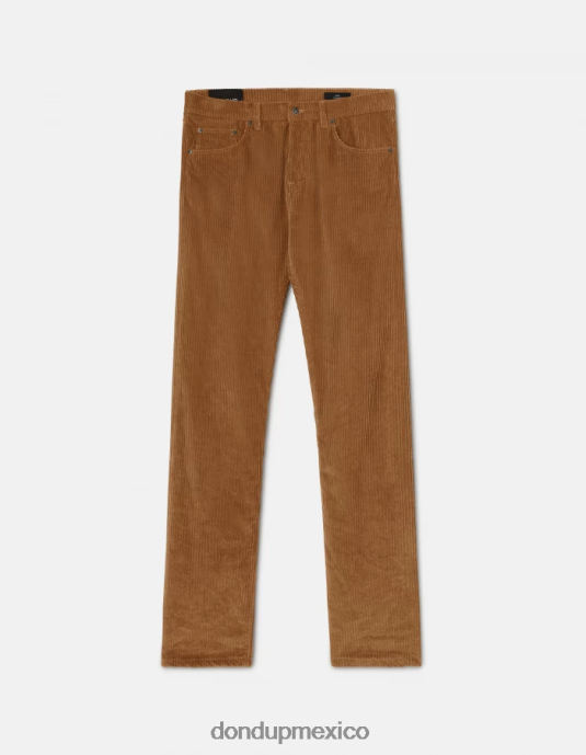 canela DONDUP hombres pantalones icon regular fit de terciopelo de 34 pulgadas vestir D0VXD558