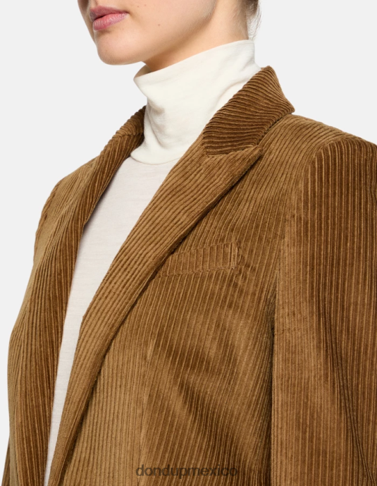 canela DONDUP mujer blazer de terciopelo con botonadura simple vestir D0VXD377