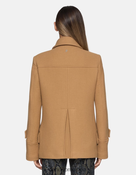 canela DONDUP mujer chaquetón de tela con doble botonadura vestir D0VXD345