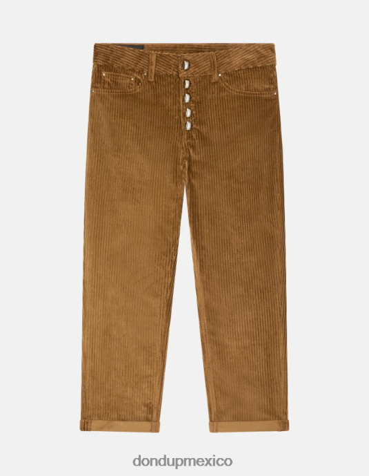 canela DONDUP mujer pantalones holgados de terciopelo koons vestir D0VXD106