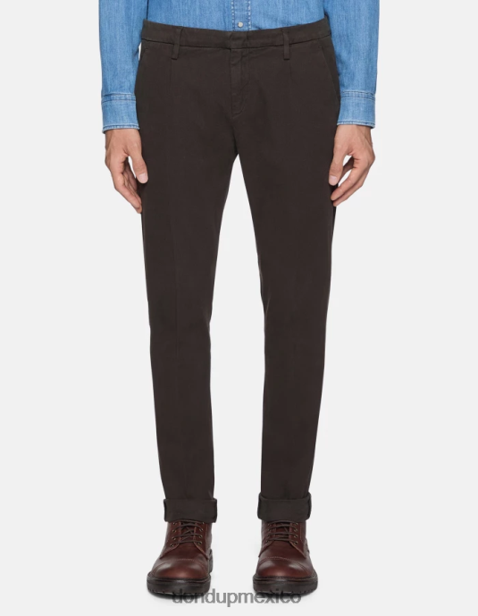 castoro DONDUP hombres pantalones gaubert slim fit de algodón con pinzas vestir D0VXD724